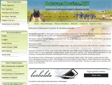 Tablet Screenshot of botswanatourism.net